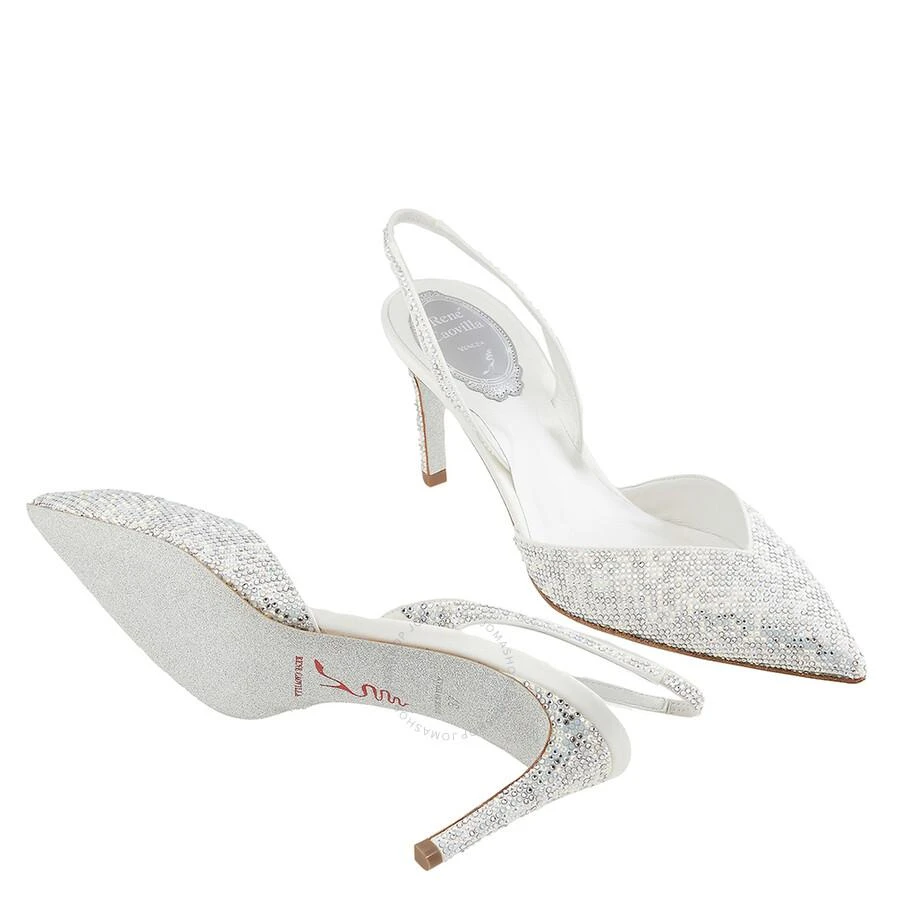 Rene Caovilla Ladies Ivory Vivienne Crystal Slingback Pumps 2