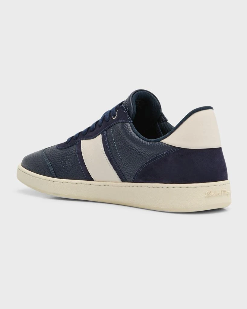 Salvatore Ferragamo Men's Achille 1 Leather Low-Top Sneakers 4