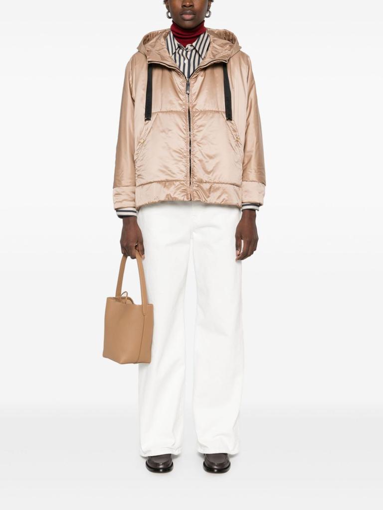 ジャケット MAX MARA THE CUBE SHORT HOODED JACKET Max Mara The Cube Short Hooded Down Jacket - Camel Brown