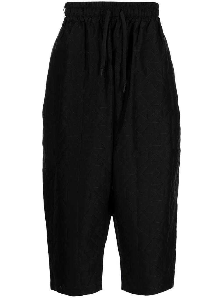 White Mountaineering Parquest jacquard sarouel trousers - men