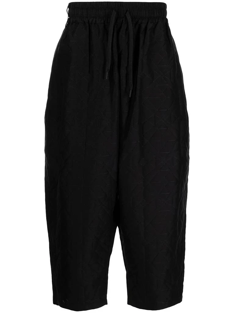 White Mountaineering Parquest jacquard sarouel trousers - men 1