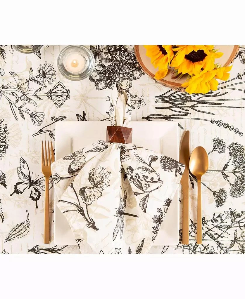 Design Imports Botanical Print Table cloth 70" Round 4