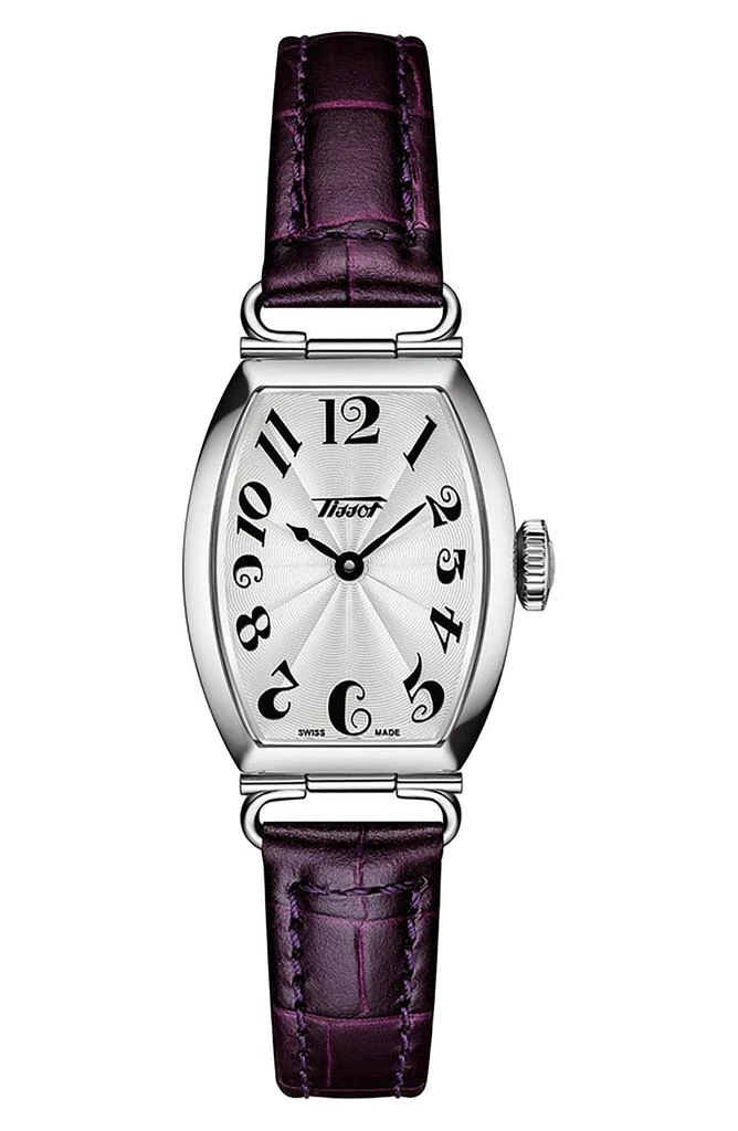 Tissot Heritage Tonneau Leather Strap Watch, 22mm 1