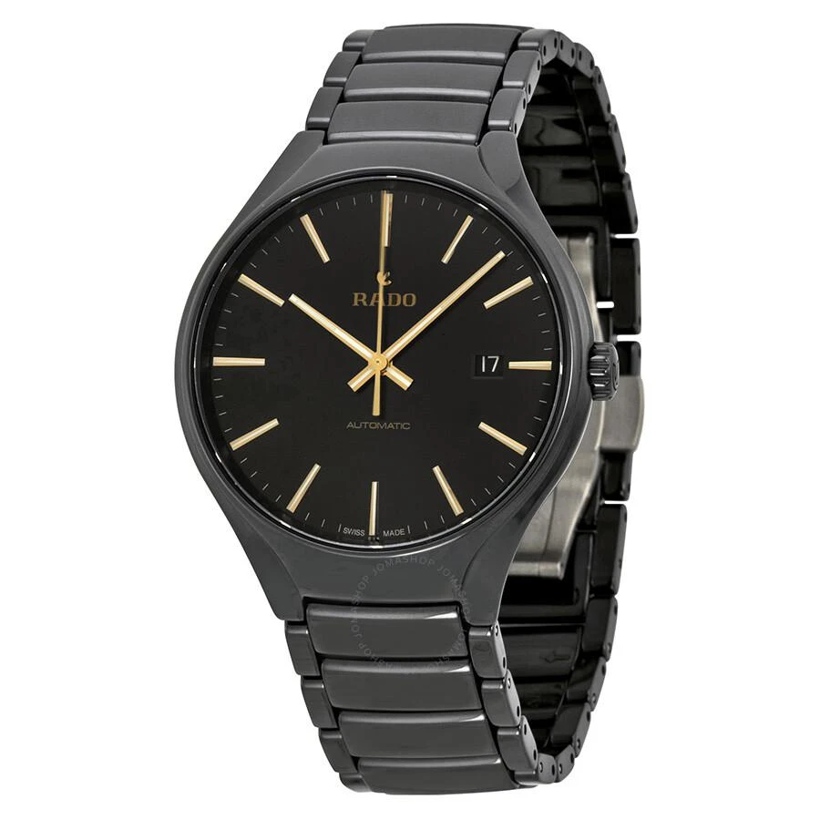 Rado True Black Dial Black Ceramic Automatic Men's Watch R27056162 1