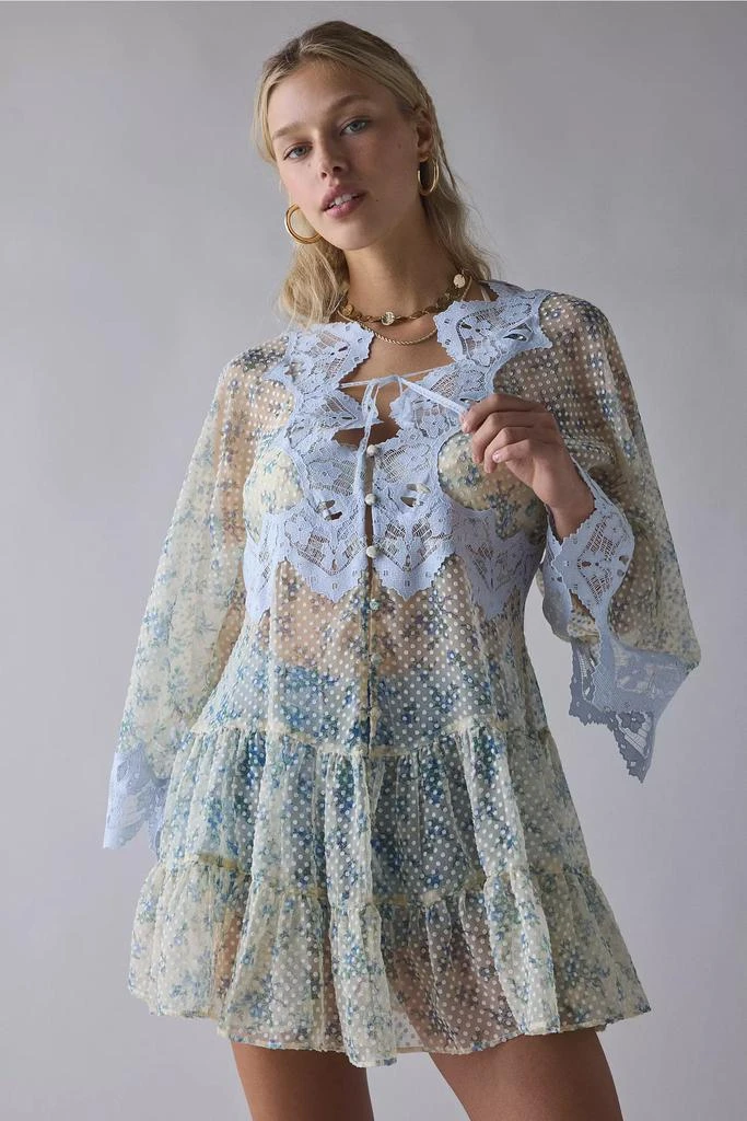 chinese dress ladies Maeve Square-Neck Lace Mini Dress main image 1
