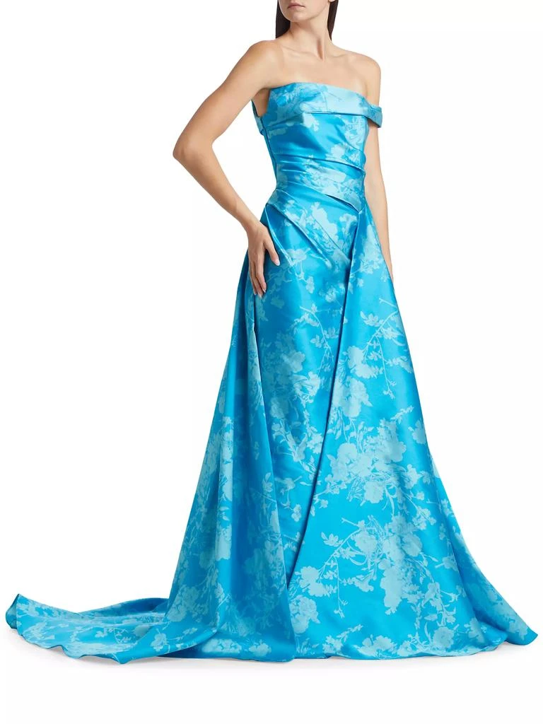 Pamella Roland Floral Off-the-Shoulder Gathered Ballgown 4