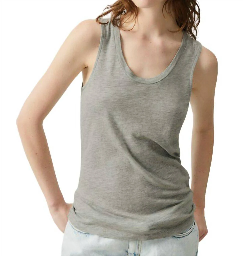 American Vintage Jacksonville Tank Top In Heather Grey 1