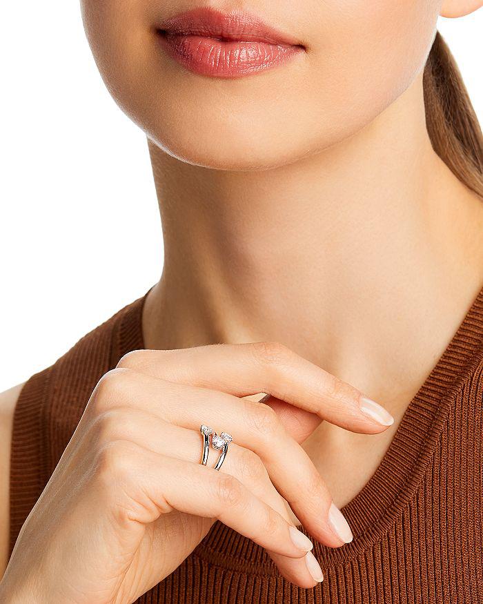 Bloomingdale's Certified Diamond Bypass Ring in 14K White Gold featuring diamonds with the DeBeers Code of Origin, 0.75 ct. t.w. - Exclusive