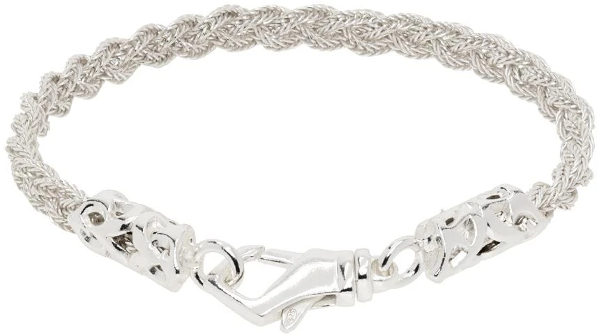 Emanuele Bicocchi Silver Braided Bracelet 2