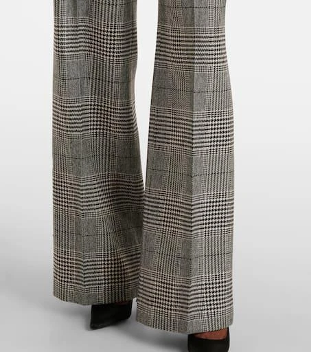 Dolce 
Gabbana Prince of Wales check wool and cashmere flared pants 5
