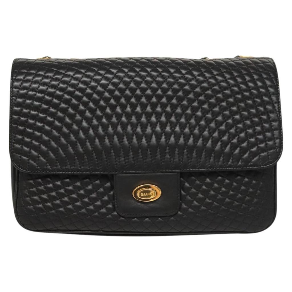 Bally Deco Daily S Shoulder Bag In Black Leather - Shoulder