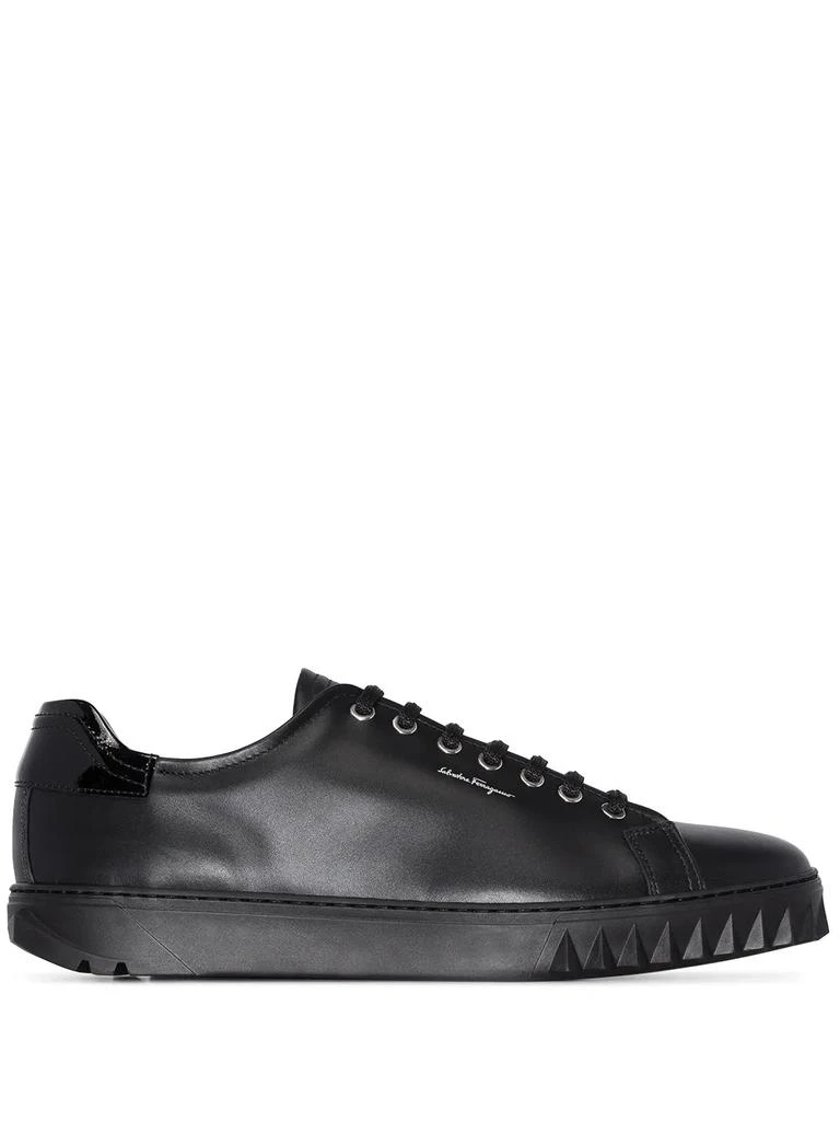 Salvatore Ferragamo Ferragamo Cube Leather Sneakers 3