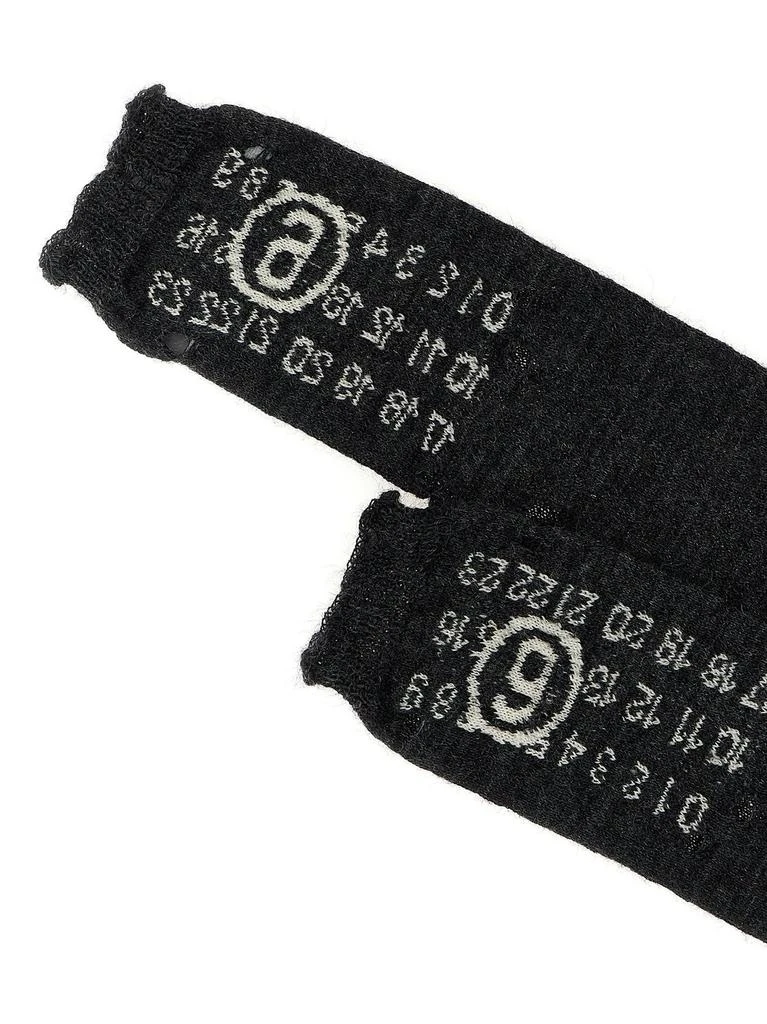 MM6 MM6 Maison Margiela Numbers-Motif Gloves 3