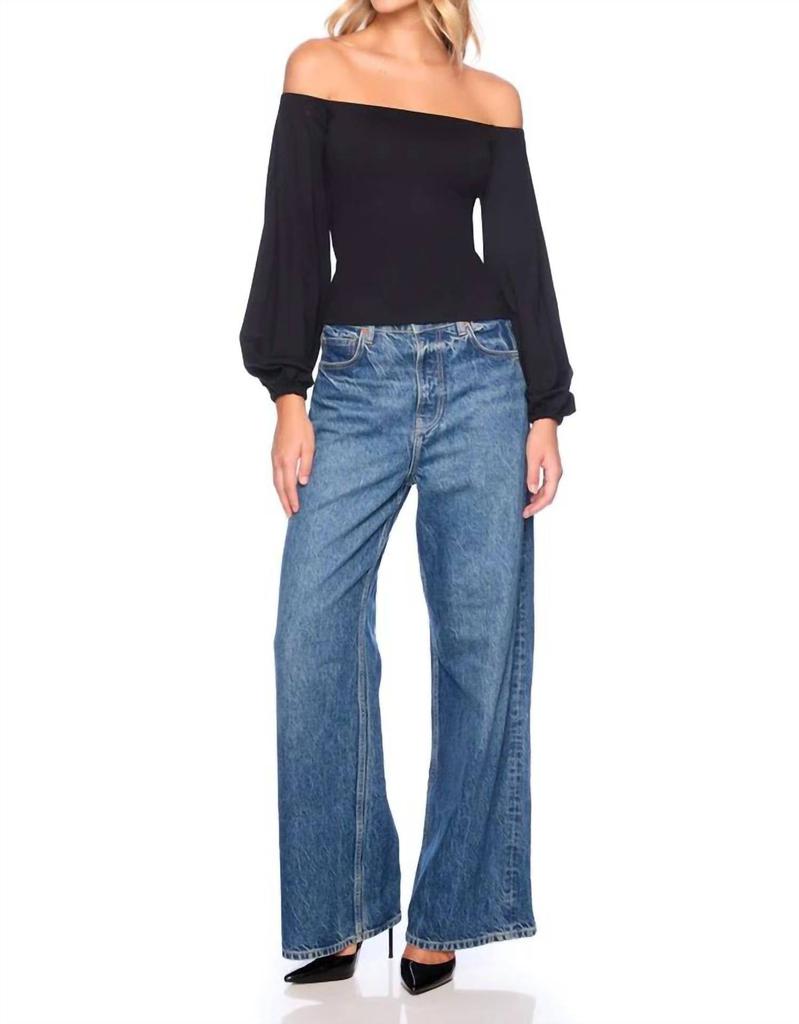 Susana Monaco Susana Monaco - Off-Shoulder Poet Sleeve Top