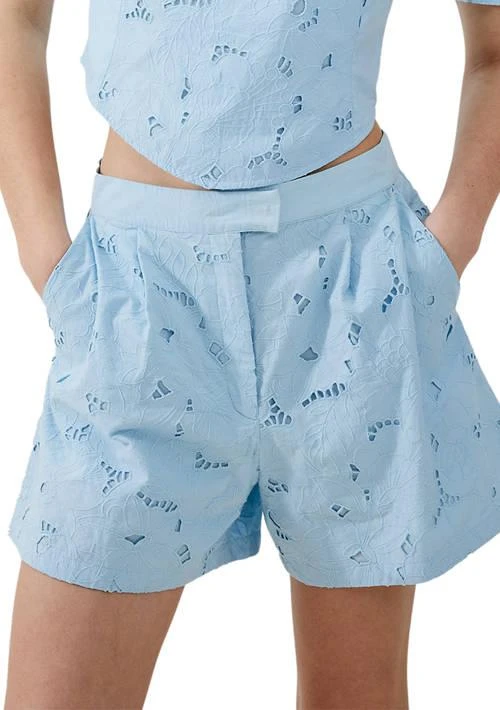 French Connection Connection Rhodes Cotton Embroidered Shorts 1