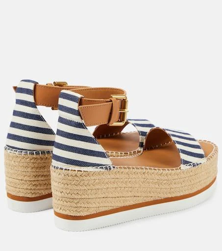 See by Chloé Glyn striped espadrille wedges 3
