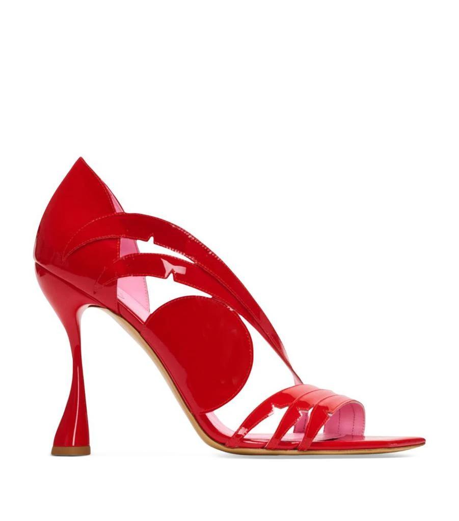 Balmain Patent Leather Eden Heeled Sandals 95 1