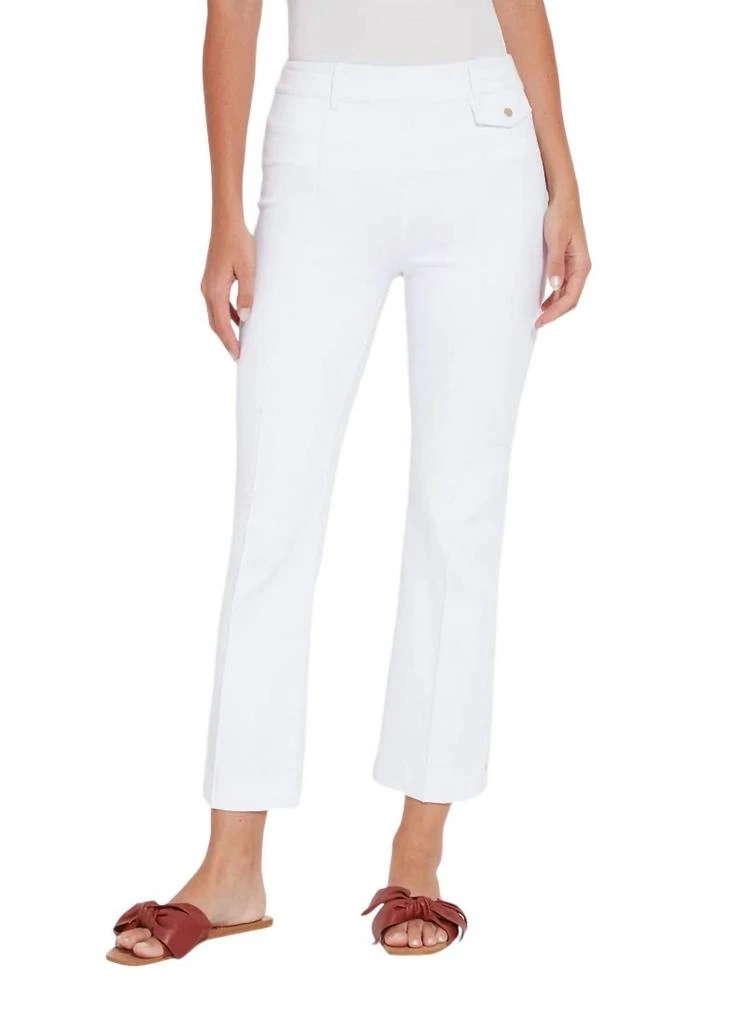 Lyssé Elle Ankle Flare Denim Pant In White 1
