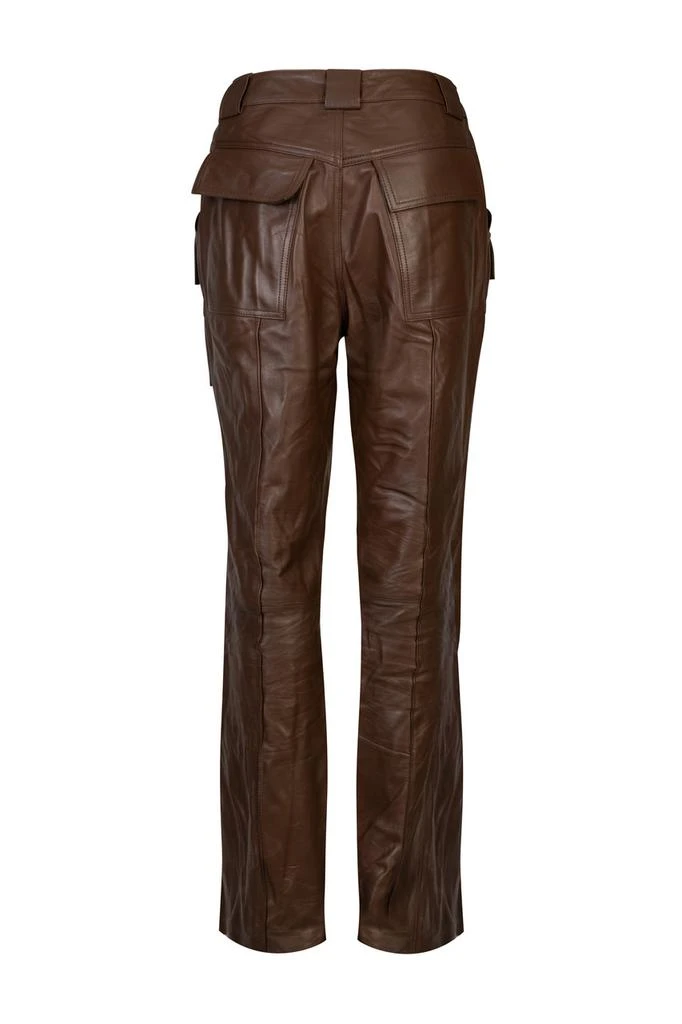 Muubaa Lucy straight leg cargo leather trousers 2