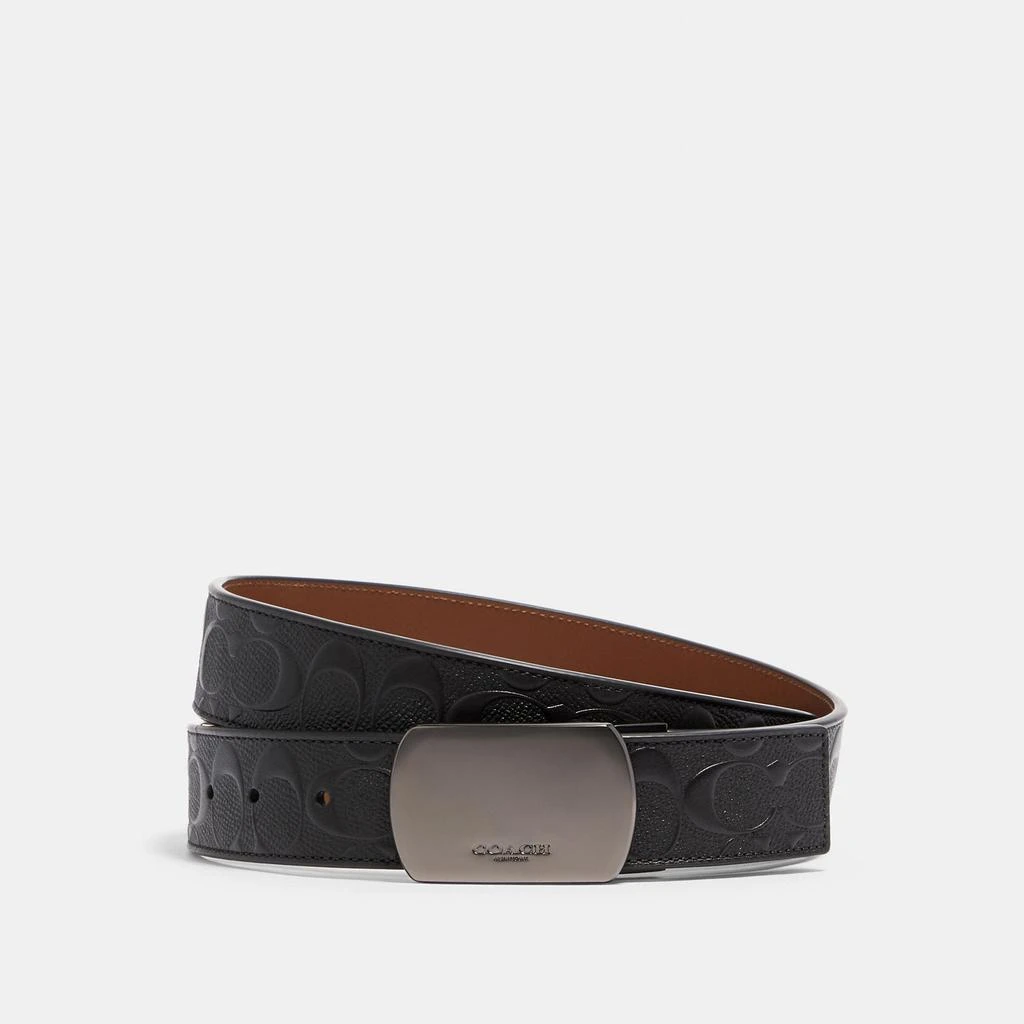 Coach Plaque Buckle Cut To Size Reversible Belt, 38 Mm 1