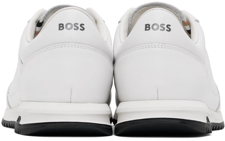 Hugo Boss White Leather Signature Details Sneakers 2