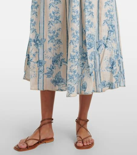 Agua by Agua Bendita Barbara floral linen midi dress 6