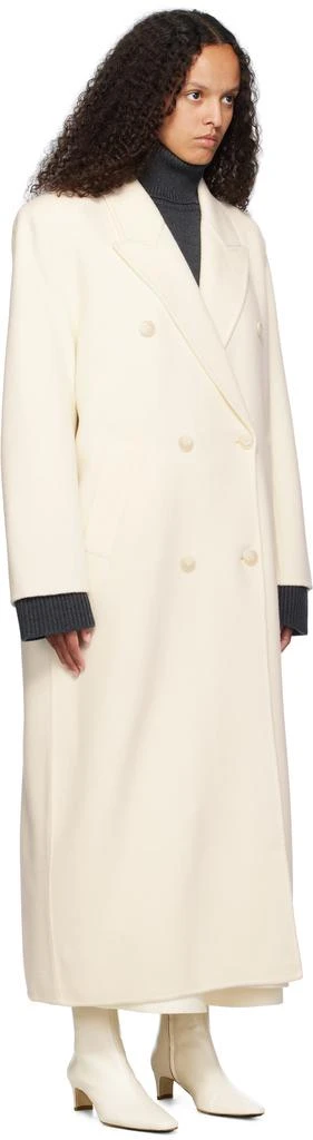 The Frankie Shop Off-White Gaia Double Breasted Coat 2