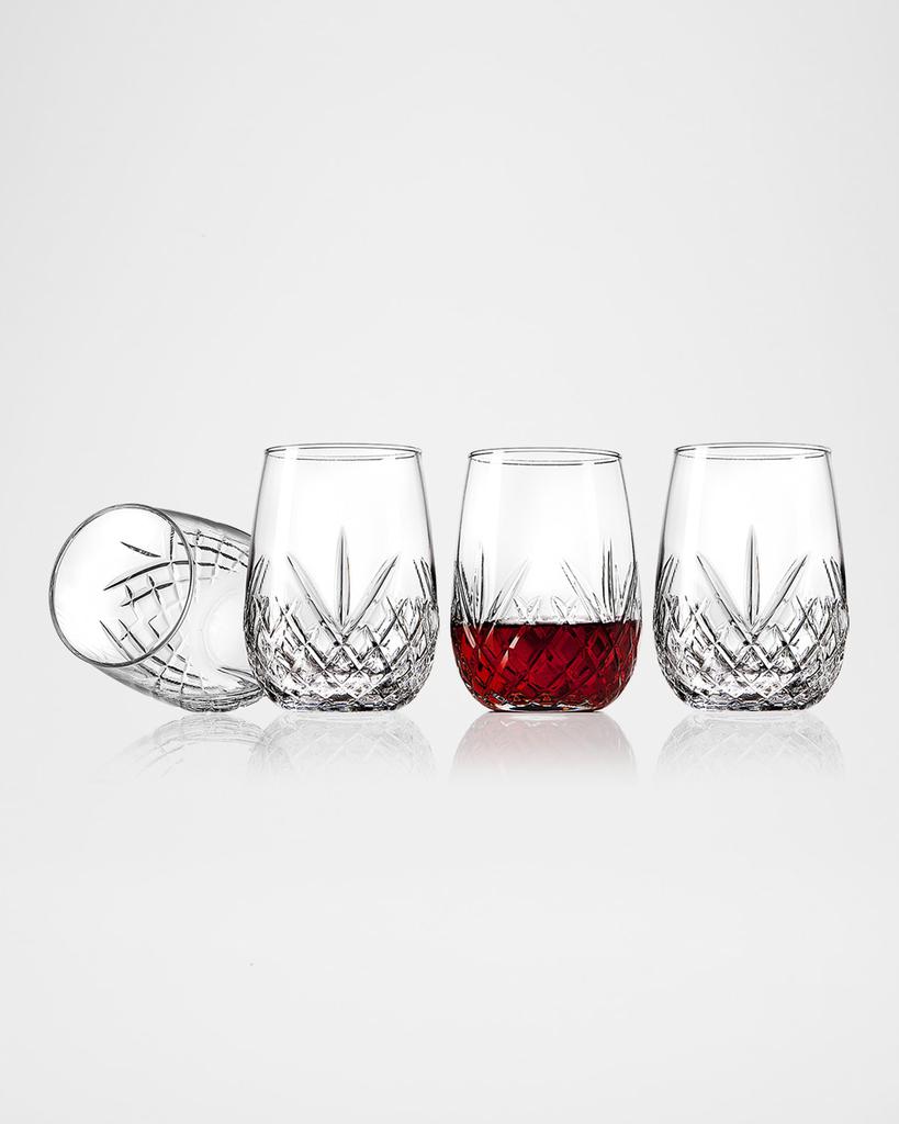 Godinger Dublin Stemless Wine Glasses, Set of 4