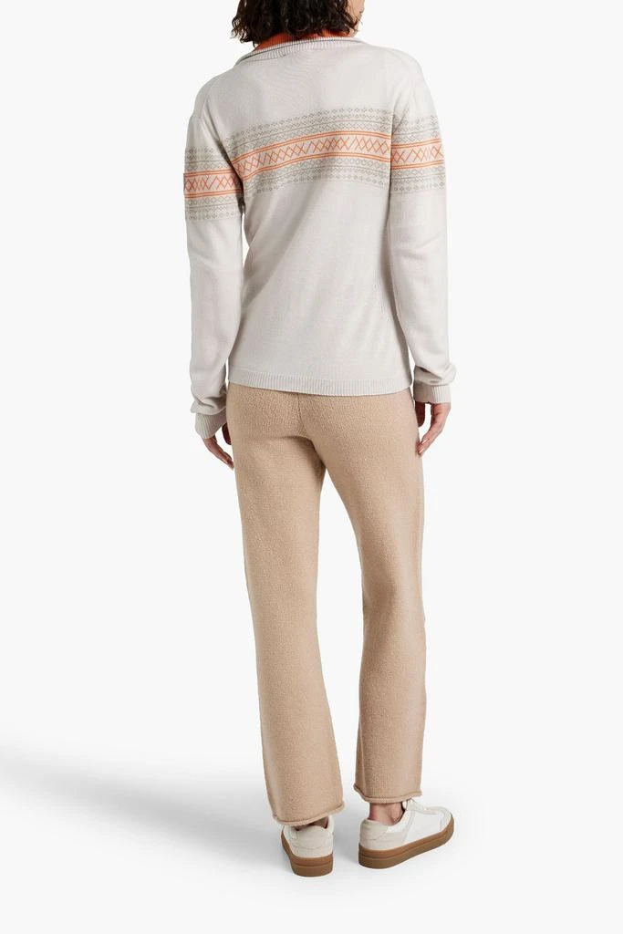 WE NORWEGIANS Fair Isle merino wool half-zip sweater 3