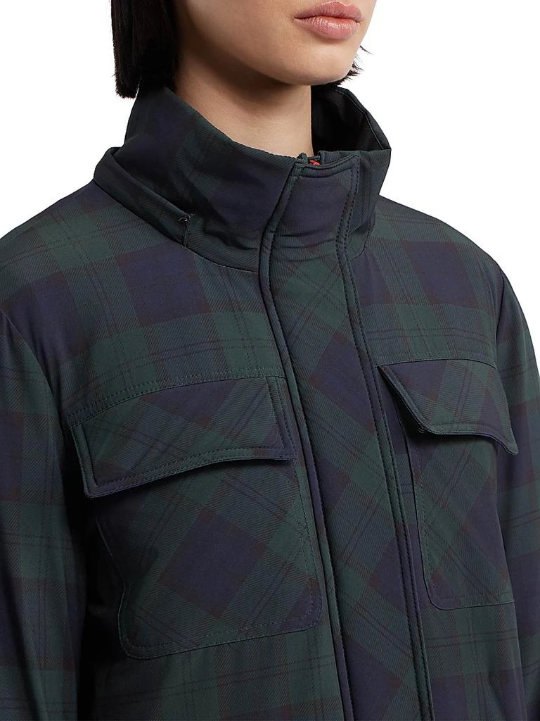 Hunter Blackwatch Plaid Packable Hooded Jacket 6