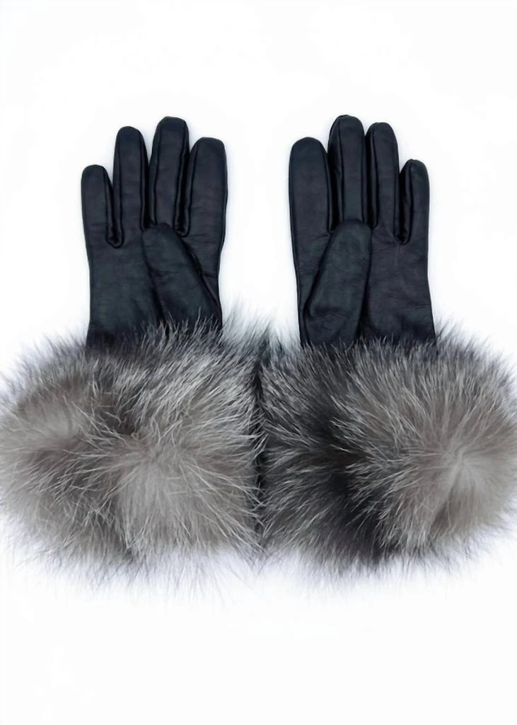 Morris Kaye Morris Kaye - Women
s Leather Gloves With Fox Cuff 2