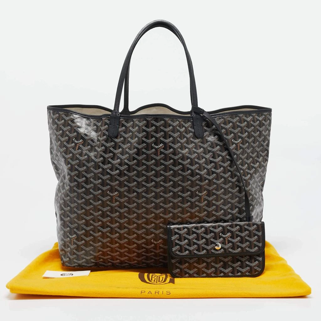 Goyard Goyard Black Goyardine Coated Canvas and Leather Saint Louis GM Tote 9