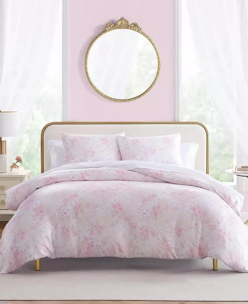 Betsey Johnson Butterfly Garden Satin 2 Piece Duvet Cover Set 1