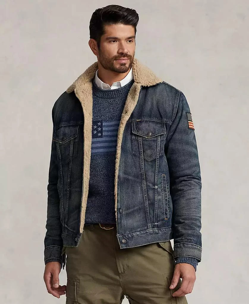 Ralph Lauren Men's Big & Tall Fleece-Lined Denim Trucker Jacket 1