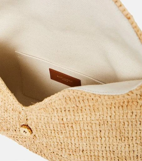 Yves Saint Laurent Cassandre Large raffia pouch 3