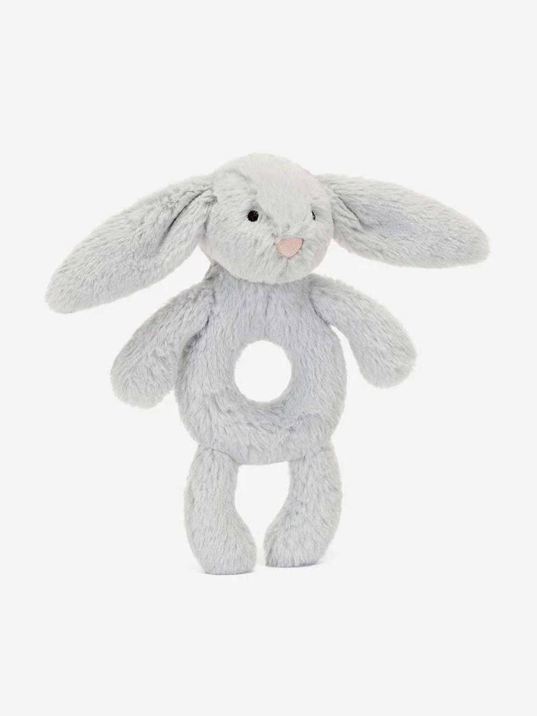 Jellycat Bashful Silver Bunny Ring Rattle in Silver (18cm) 1