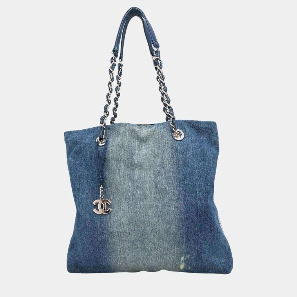Chanel Chanel Blue Denim Shopping Bag 1