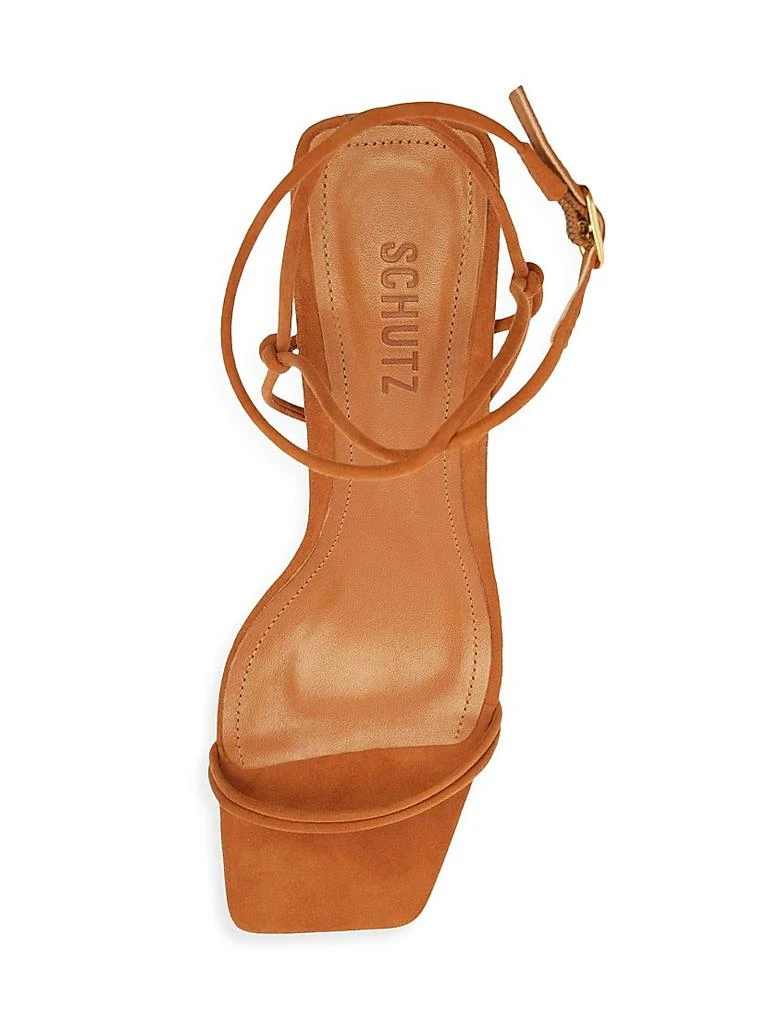 Schutz Pompeii 63MM Suede Block-Heel Sandals 5