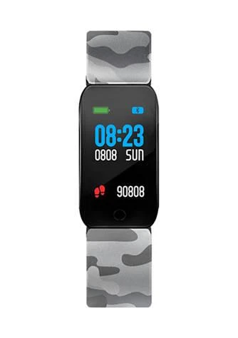B FIT WATCH Itouch Active Fitness Tracker With Colorful Touchscreen For Men And Women Gray Camo 1