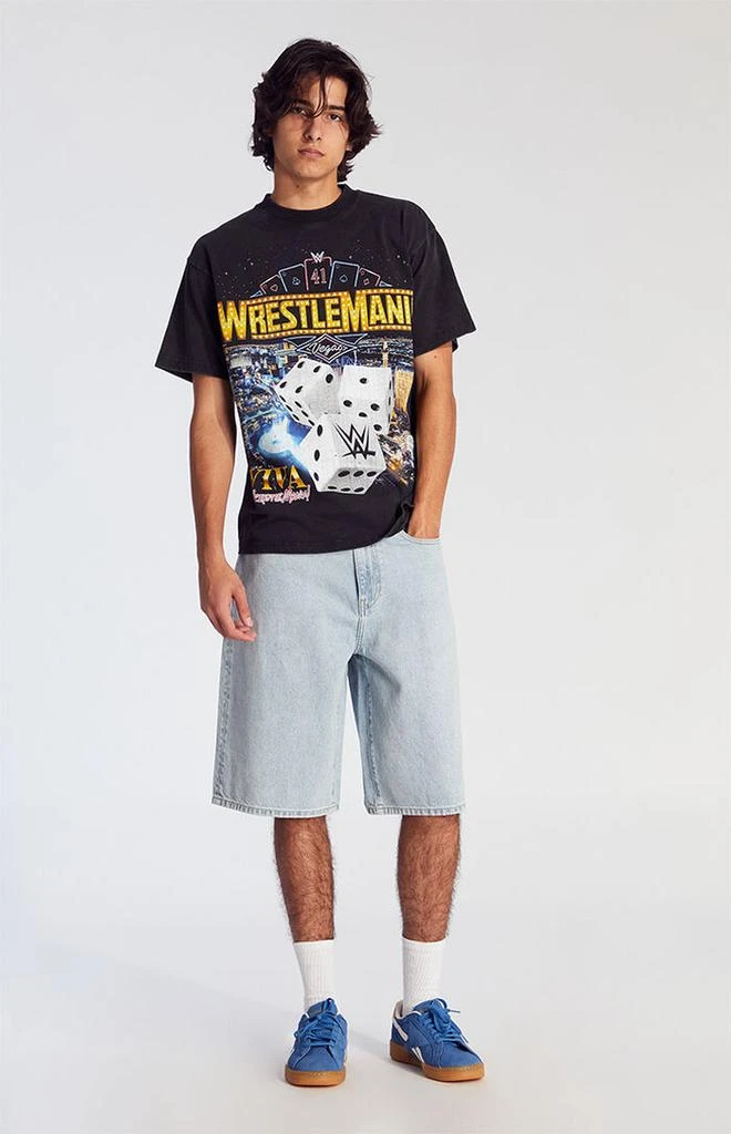 PacSun Light Indigo Extreme Baggy Denim Shorts 5