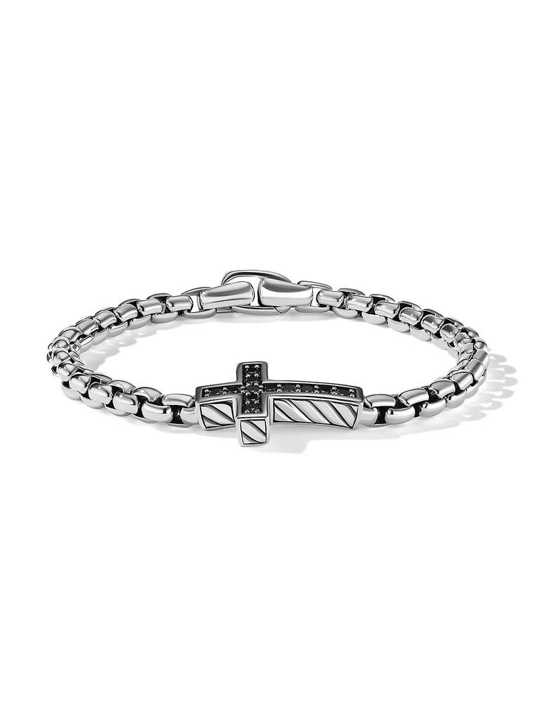 David Yurman Pavé Cross Bracelet in Sterling Silver 1