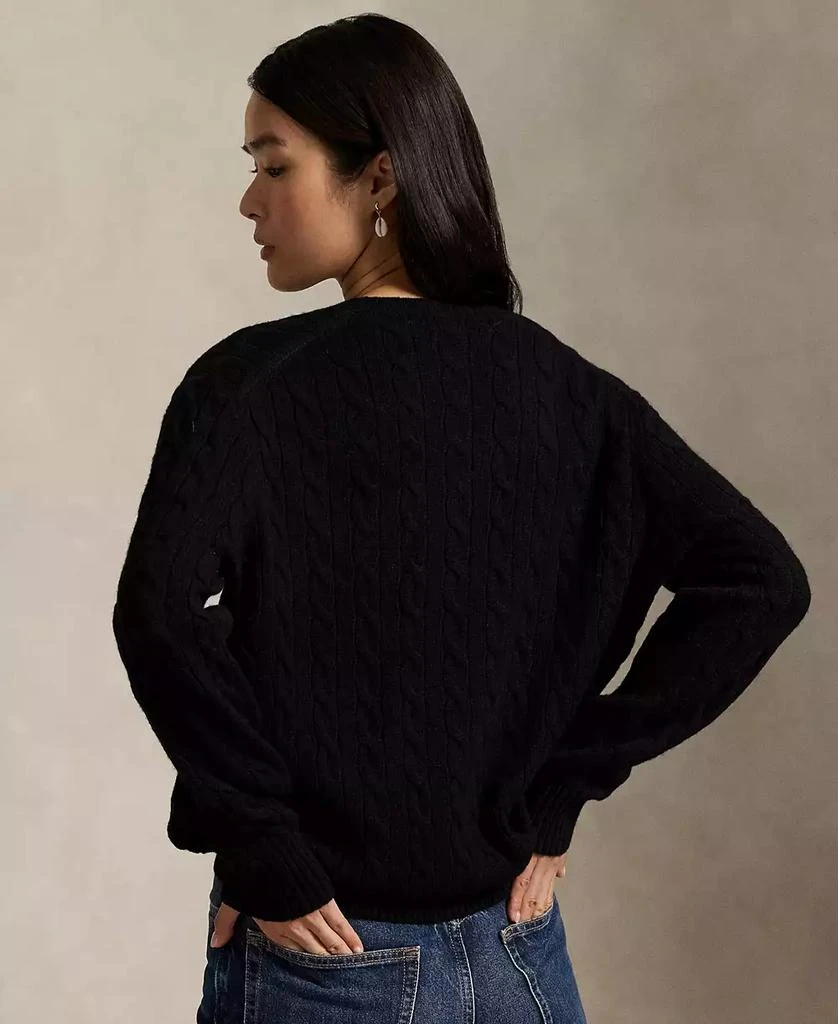 Ralph Lauren Women
s Cable Wool-Cashmere Crewneck Sweater 5