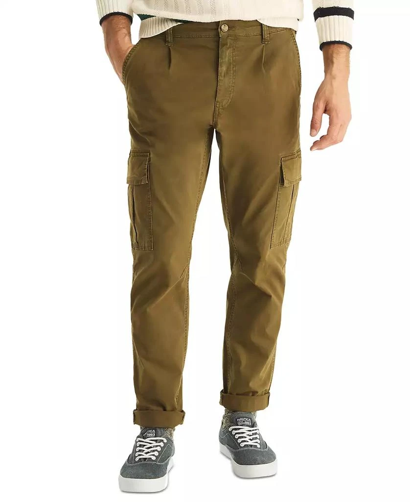 Nautica Men's Classic-Fit Stretch Twill Pleated Cargo Pants 1