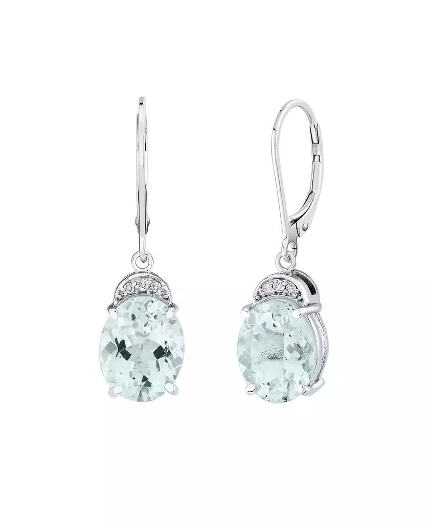 Macy
s Aquamarine (4-3/4 ct. t.w.) 
Diamond Accent Drop Earrings in Sterling Silver