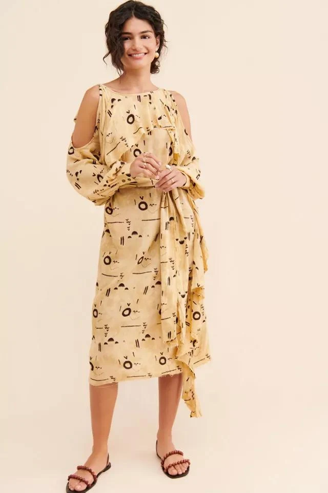 One Teaspoon One Teaspoon Billowing Printed Midi Dress 4