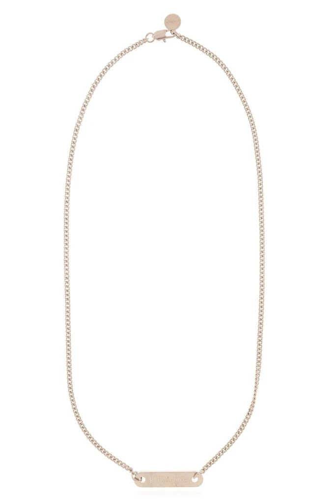 Palm Angels Palm Angels Logo Engraved Cable-Link Chain Necklace 1