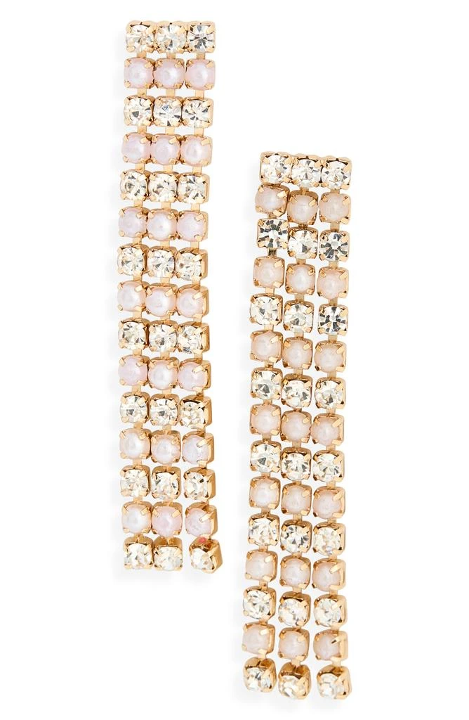 Nordstrom Crystal 
Faux Pearl Fringe Drop Earrings