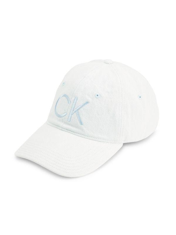 Calvin Klein Logo Embroidered Denim Baseball Cap