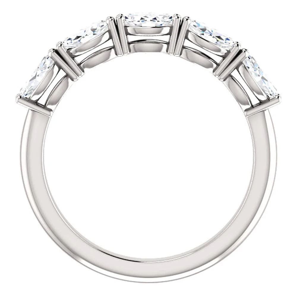 Pompeii3 1 1/2 Ct Oval Moissanite Wedding Ring Available in White, Yellow or Rose Gold 2