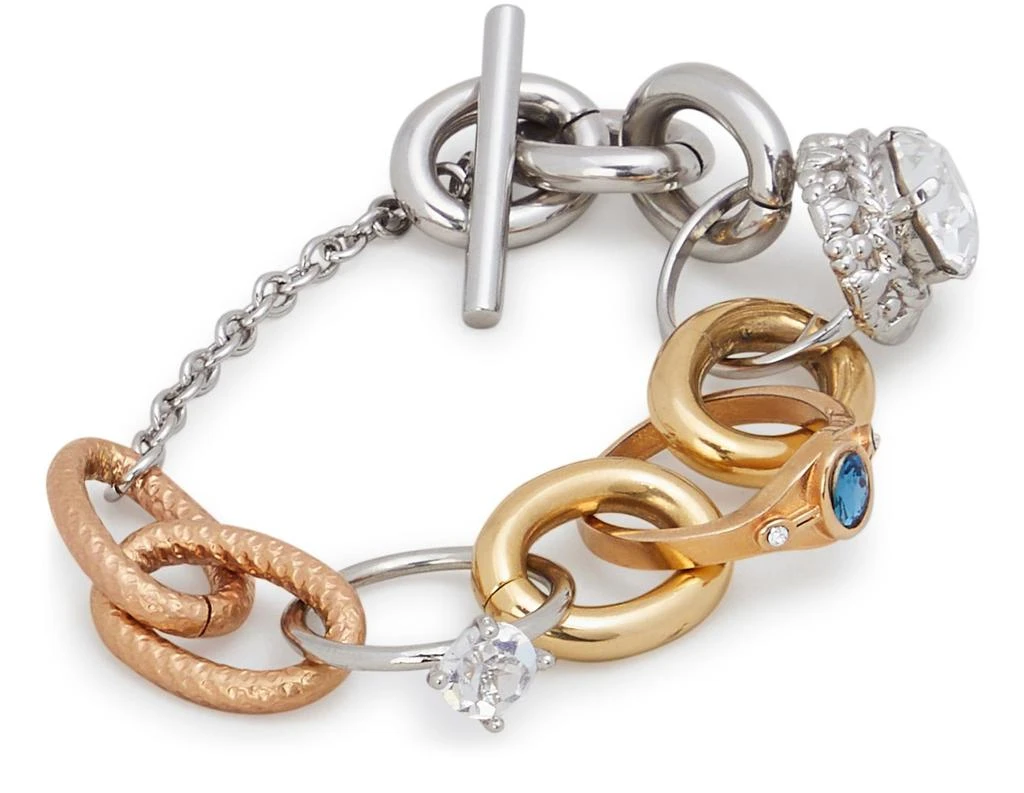 Marni Mixed link chain bracelet with jewelled rings 3
